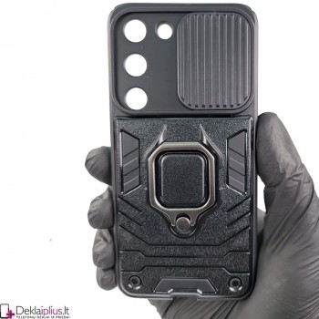 Smūgiams atsparus dėklas su žiedu ir kameros apsauga (Samsung S23) Smūgiams atsparus dėklas su žiedu ir kameros apsauga (Samsung S23)